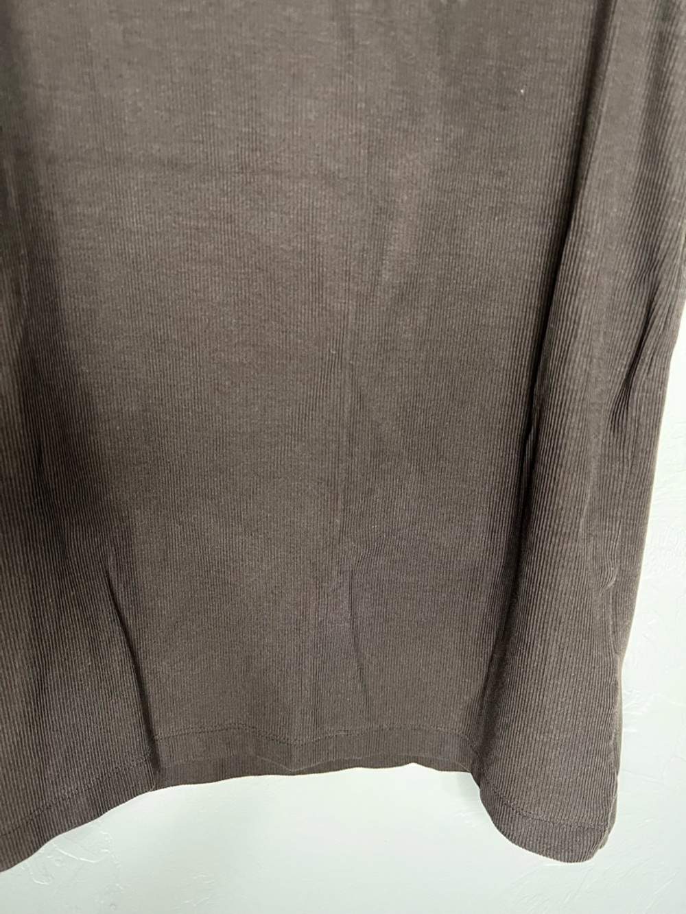 & Other Stories Chocolate Brown Ribbed Racerback Tank Top - Picture 4 of 7